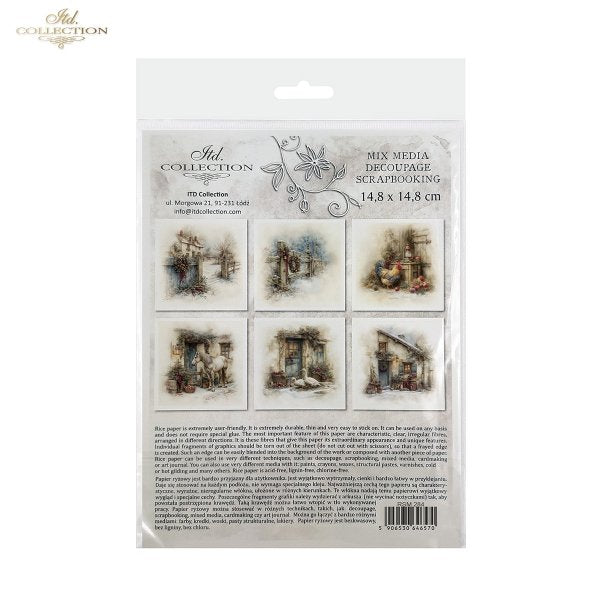 Decoupage Rice Paper Mini Set - Christmas, Farm