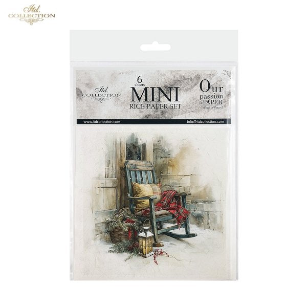 Decoupage Rice Paper Mini Set - Christmas, Front Porch