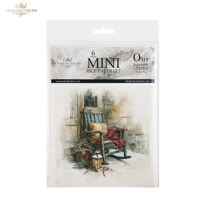 Decoupage Rice Paper Mini Set - Christmas, Front Porch