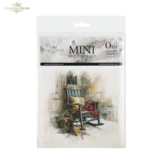 Decoupage Rice Paper Mini Set - Christmas, Front Porch
