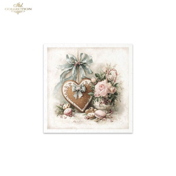 Decoupage Rice Paper Mini Set - Christmas, Gingerbread