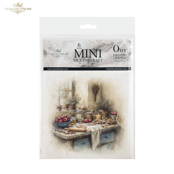 Decoupage Rice Paper Mini Set - Christmas, Kitchen