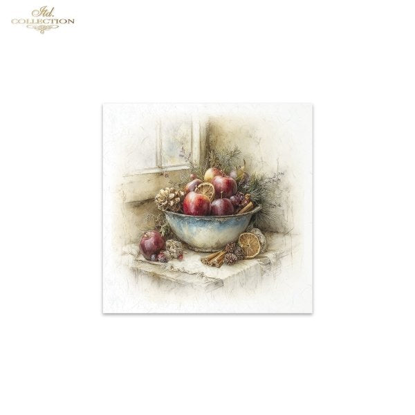 Decoupage Rice Paper Mini Set - Christmas, Kitchen