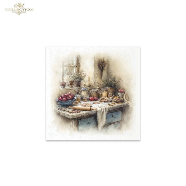 Decoupage Rice Paper Mini Set - Christmas, Kitchen
