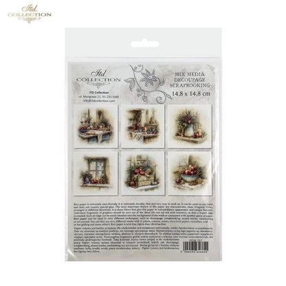 Decoupage Rice Paper Mini Set - Christmas, Kitchen
