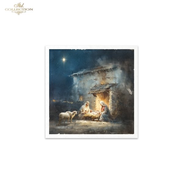Decoupage Rice Paper Mini Set - Christmas, Nativity