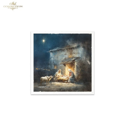 Decoupage Rice Paper Mini Set - Christmas, Nativity