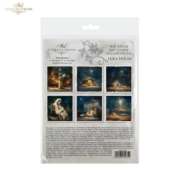 Decoupage Rice Paper Mini Set - Christmas, Nativity