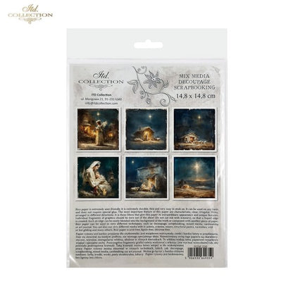 Decoupage Rice Paper Mini Set - Christmas, Nativity