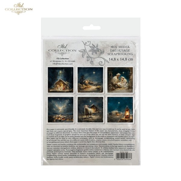 Decoupage Rice Paper Mini Set - Christmas, Nativity II