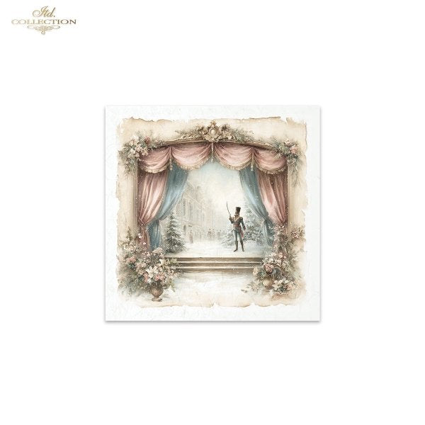 Decoupage Rice Paper Mini Set - Christmas Nutcracker