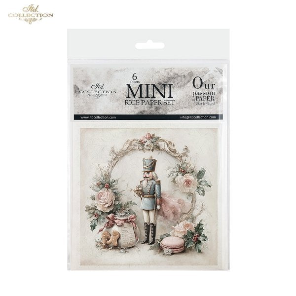 Decoupage Rice Paper Mini Set - Christmas Nutcracker II