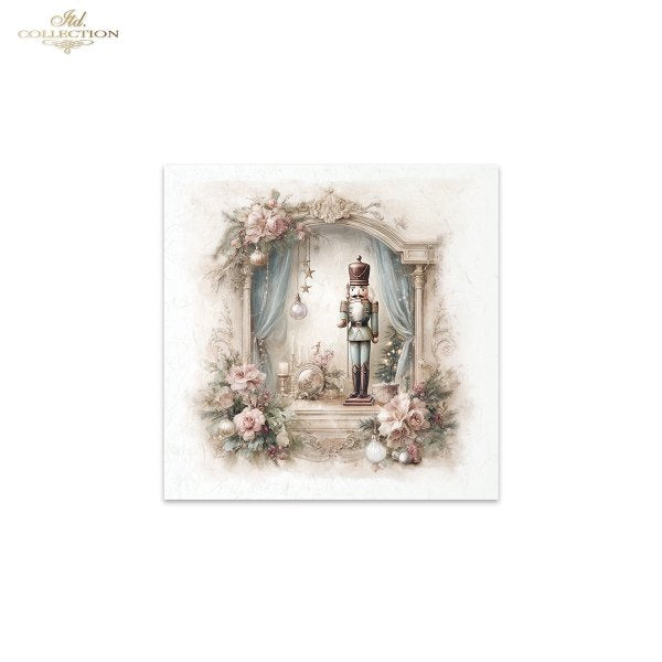 Decoupage Rice Paper Mini Set - Christmas Nutcracker II