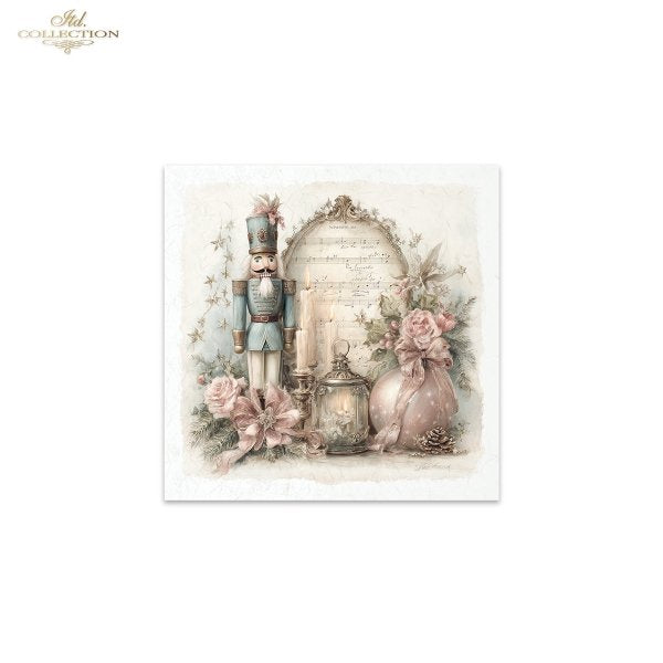 Decoupage Rice Paper Mini Set - Christmas Nutcracker II