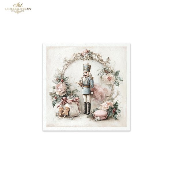 Decoupage Rice Paper Mini Set - Christmas Nutcracker II