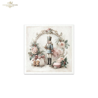 Decoupage Rice Paper Mini Set - Christmas Nutcracker II