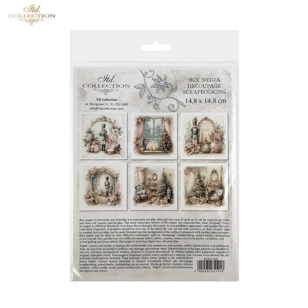 Decoupage Rice Paper Mini Set - Christmas Nutcracker II
