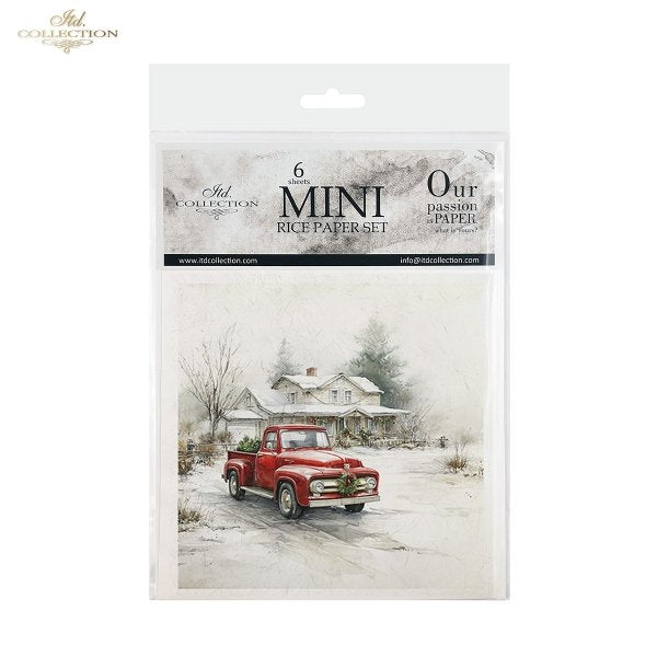 Decoupage Rice Paper Mini Set - Christmas, Scenery