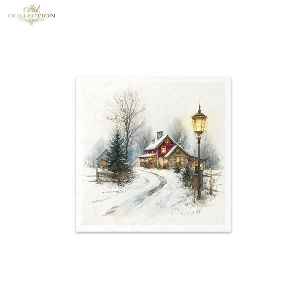 Decoupage Rice Paper Mini Set - Christmas, Scenery