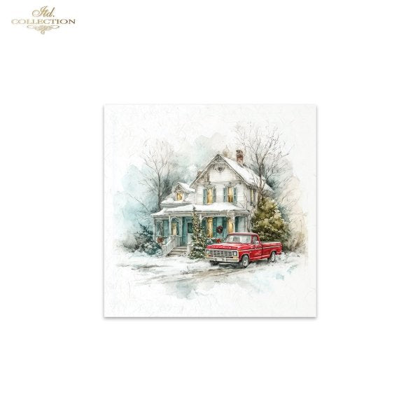 Decoupage Rice Paper Mini Set - Christmas, Scenery
