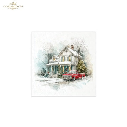 Decoupage Rice Paper Mini Set - Christmas, Scenery