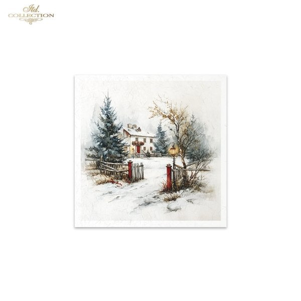 Decoupage Rice Paper Mini Set - Christmas, Scenery