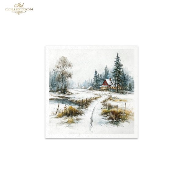 Decoupage Rice Paper Mini Set - Christmas, Scenery