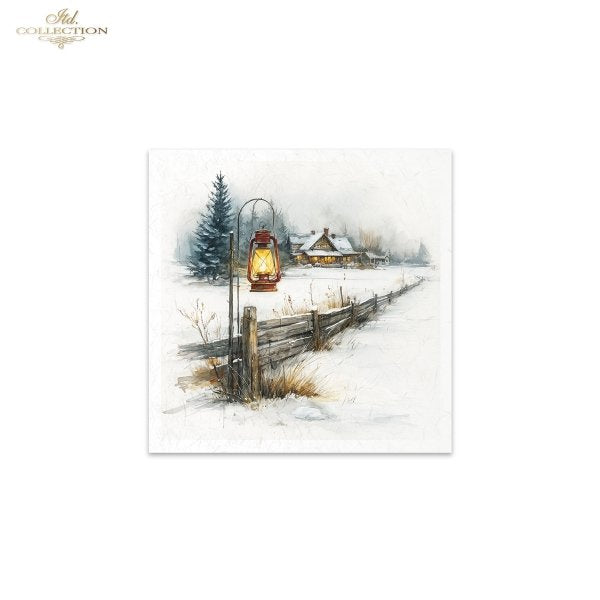 Decoupage Rice Paper Mini Set - Christmas, Scenery