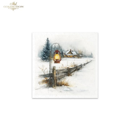 Decoupage Rice Paper Mini Set - Christmas, Scenery