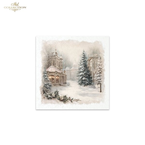 Decoupage Rice Paper Mini Set - Christmas Town