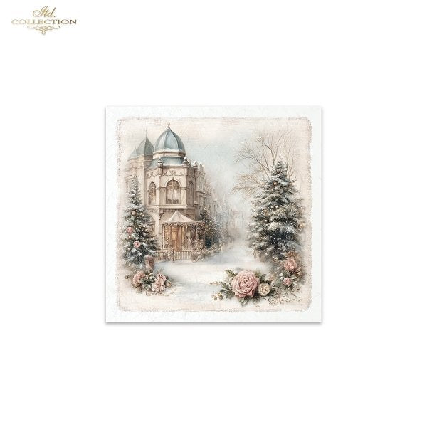 Decoupage Rice Paper Mini Set - Christmas Town