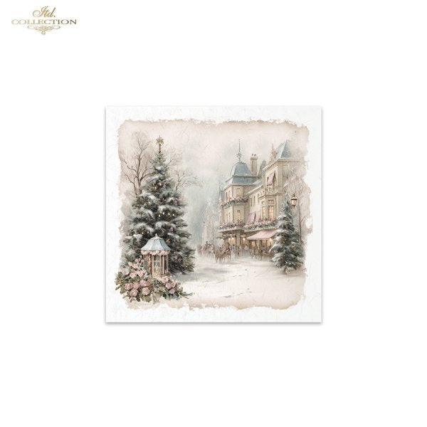 Decoupage Rice Paper Mini Set - Christmas Town