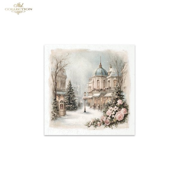 Decoupage Rice Paper Mini Set - Christmas Town
