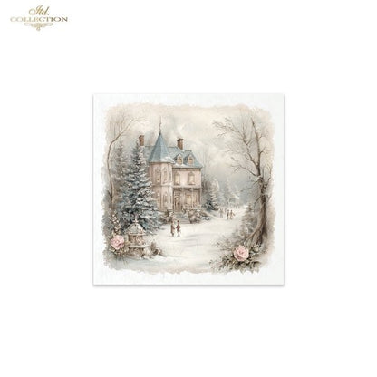 Decoupage Rice Paper Mini Set - Christmas Town