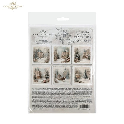 Decoupage Rice Paper Mini Set - Christmas Town