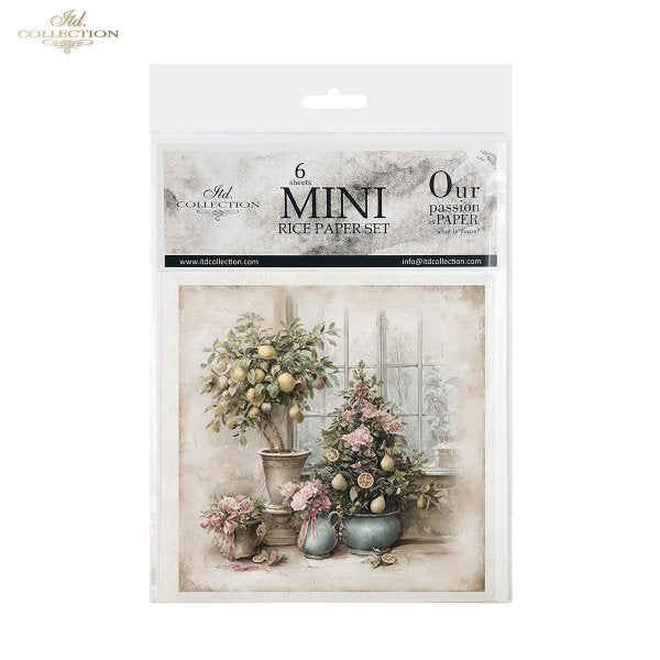 Decoupage Rice Paper Mini Set - Christmas Trees and Wreaths