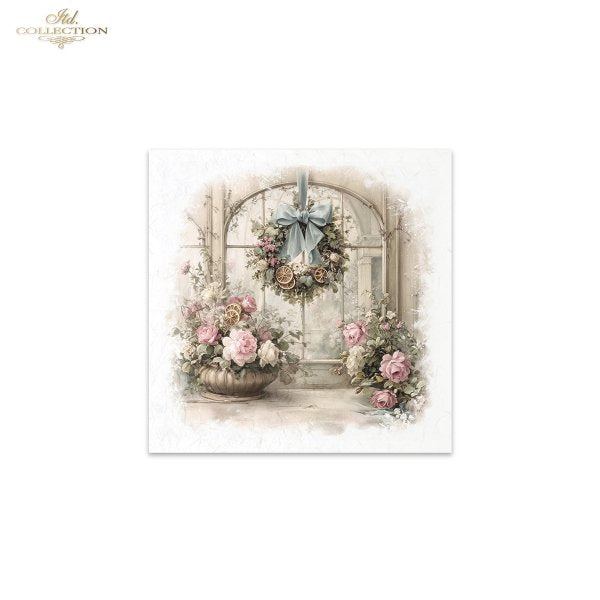 Decoupage Rice Paper Mini Set - Christmas Trees and Wreaths
