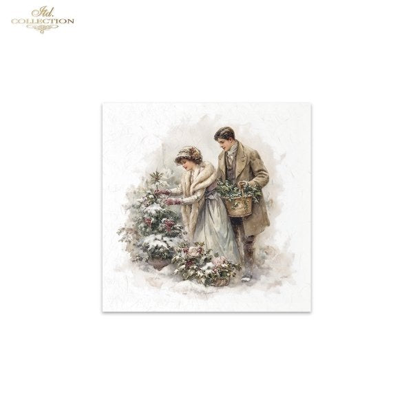 Decoupage Rice Paper Mini Set - Christmas, Victorian