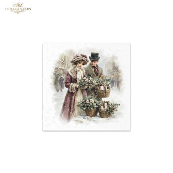 Decoupage Rice Paper Mini Set - Christmas, Victorian