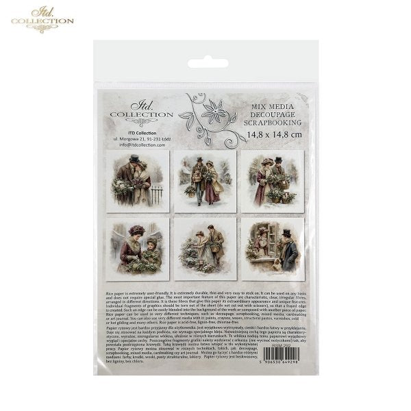 Decoupage Rice Paper Mini Set - Christmas, Victorian