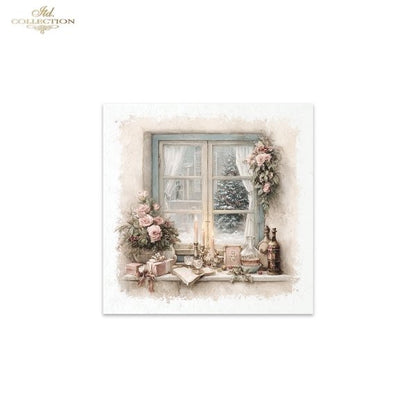 Decoupage Rice Paper Mini Set - Christmas Windows