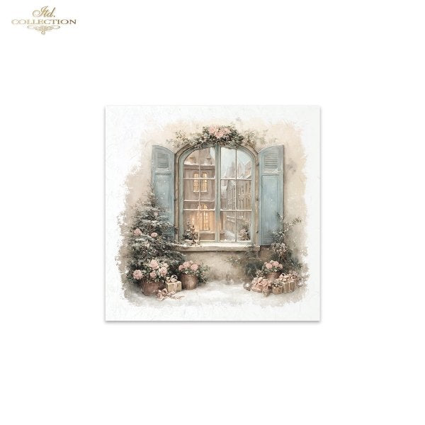 Decoupage Rice Paper Mini Set - Christmas Windows
