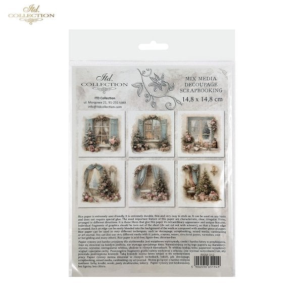 Decoupage Rice Paper Mini Set - Christmas Windows