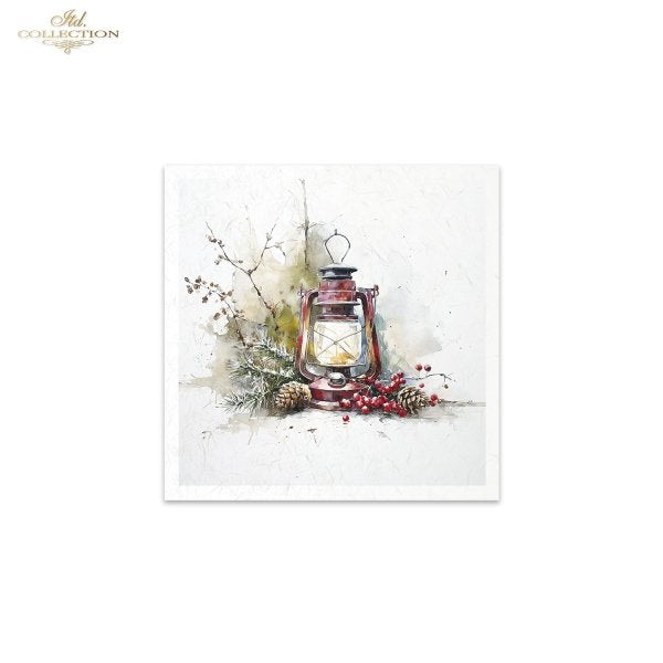 Decoupage Rice Paper Mini Set - Christmas, Wreaths