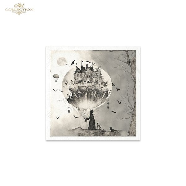Decoupage Rice Paper Mini Set - Dark Circus