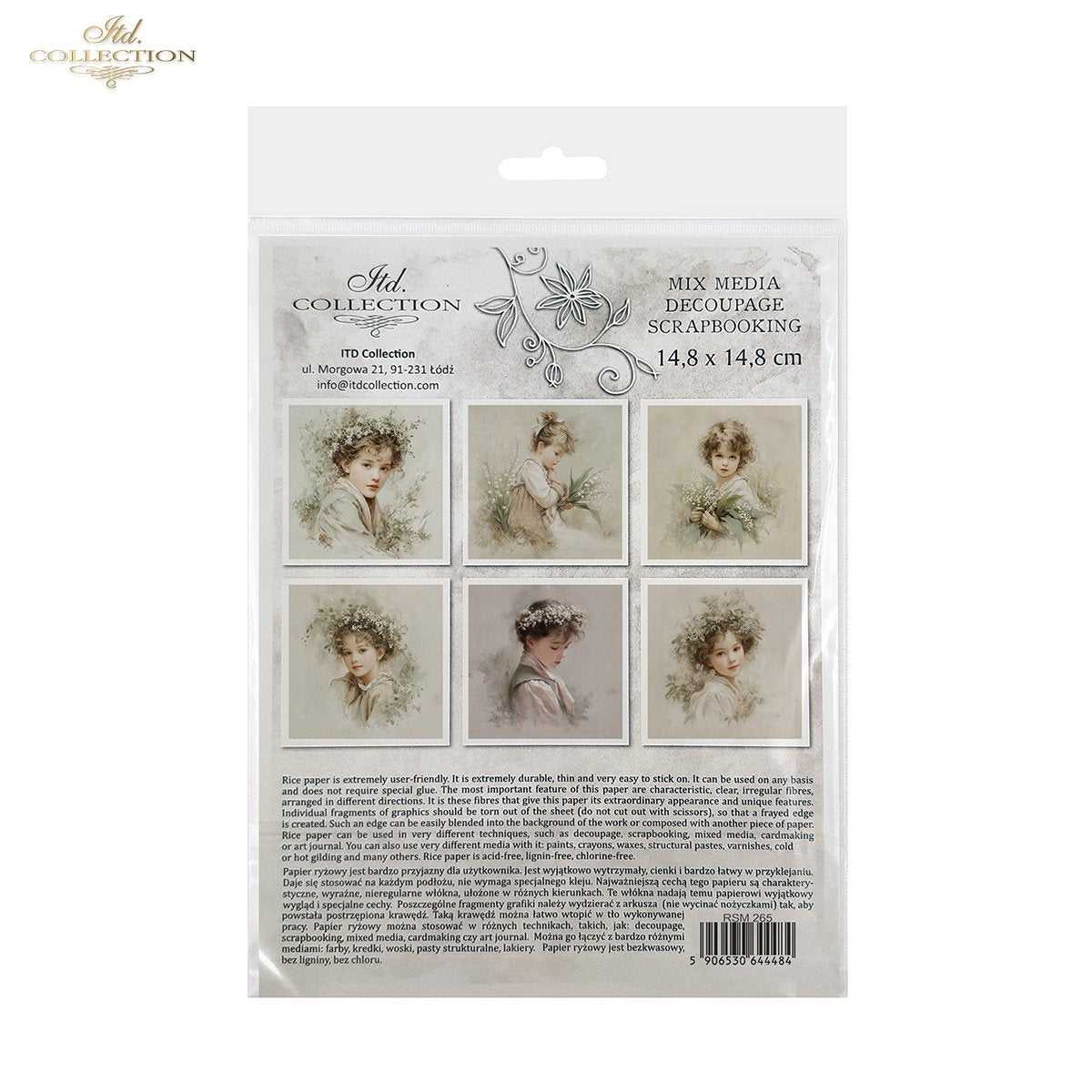 Decoupage Rice Paper Mini Set - Flower Girls