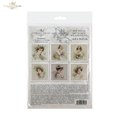 Decoupage Rice Paper Mini Set - Flower Girls
