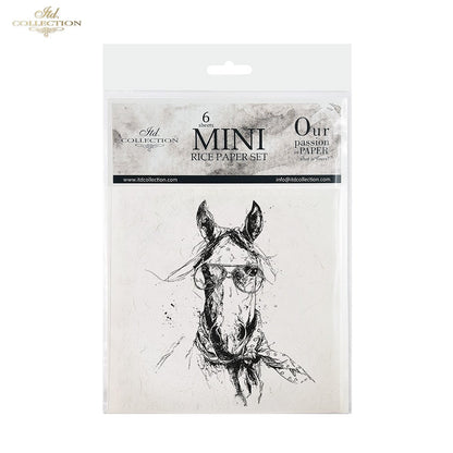 Decoupage Rice Paper Mini Set - Funky Animal Friends