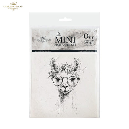 Decoupage Rice Paper Mini Set - Funky Animals