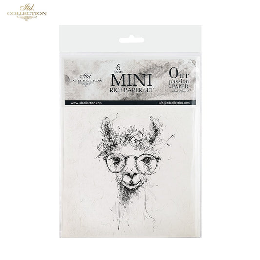 Decoupage Rice Paper Mini Set - Funky Animals